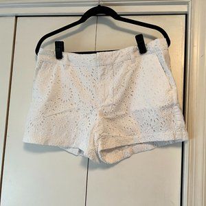 NWOT! Loft White Eyelet Shorts - Size 12P